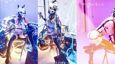 稀有露脸 高端ACG业界女神爆机少女 喵小吉 巅峰金属大作《赛博朋克·超梦》壁纸党典藏必备 每期都是精品 (2)