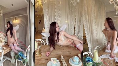 秀人网 喵喵JOJO超性感钻石内衣 创可贴奶 珠帘内裤透鲍